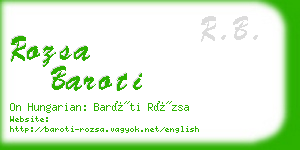 rozsa baroti business card